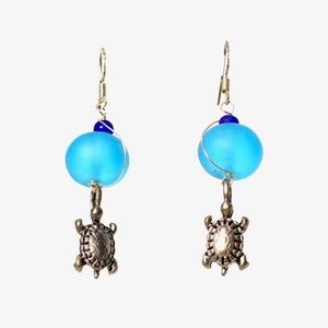 Sea Glass Sea Life Earrings